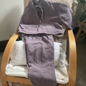 SET Active Dusty Mauve Half-Zip Sweatshirt & Joggers Set